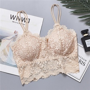 Top de Encaje con <span class=keywords><strong>Tirantes</strong></span> Finos y Diseño de Girasol para Mujer, Bralette, Ropa Interior - Product Image 6