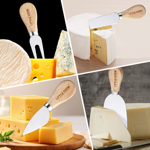 4 pezzi Design moderno Mini acciaio inox coltello per formaggio con manico in legno per la crema di salumi - Product Image 5