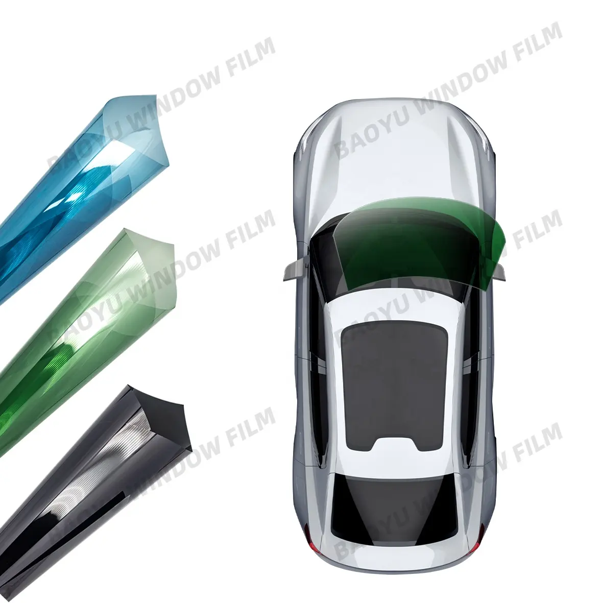Фьюзионная пленка для окон, нано-керамические окна для автомобилей, защита окон, 3 ч 1 рулон, 100% окна, пленка, Baoyu, 10 лет CF-75