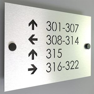 Home Address Door Plaque House Number Door Sign Ada Braille Sign Hotel Door Number Plates - Product Image 1