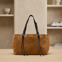 Sacs à main en cuir véritable pour femmes BS INTERNATIONAL, design personnalisable, fermeture éclair durable, imperméable, antivol, grande capacité