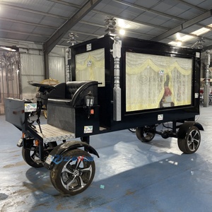 Black Electric New Funeral Hearse for Sale Custom Made Funeral Hearse High Quality Special Transportation - Product Image 1