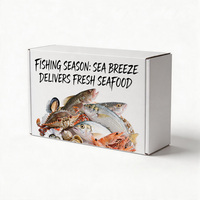 Boîte d'emballage alimentaire personnalisée pour fruits de mer, en carton ondulé imperméable, pour plats à emporter, avec production en 72h