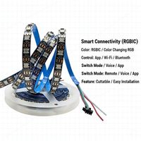 Адресуемая RGBIC LED-лента 5В/12В с пиксельными элементами WS2811/WS2812B/WS2815 IC, 30-300 светодиодов, гибкое освещение для складов