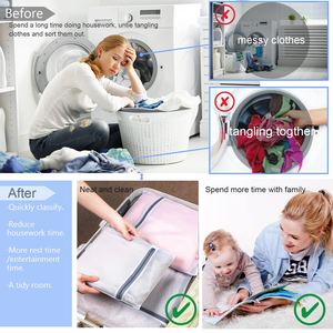 Customized logo Printed High Quality Wash Fine Material Mesh Laundry Bag Reusable Laundry Wash Bag - Product Image 5