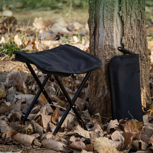 Customizable Portable <b>Folding</b> Iron <b>Stool</b> Chair Wholesale Tote-Bag Design for Outdoor Activities-for Fishing Picnics Hiking - Product Image 1