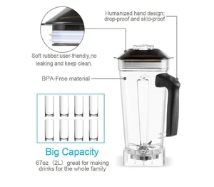 Spremiagrumi per crosta di ghiaccio frullatori 2L pc macchina per frullare 110V miscelatore multifunzione frullatore frappè frullatore - Product Image 5