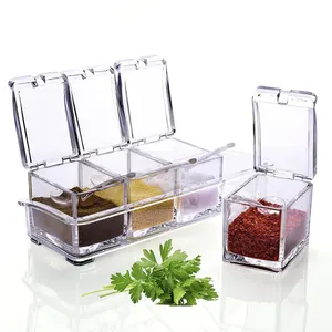Custom Made Plastic Multi Spice Containers Sugar Salt Container