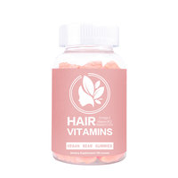 Vitamines pour la croissance des cheveux, biotine, gommes, cheveux, peau et ongles, vitamines pour une croissance plus rapide des cheveux, ours en gomme, fourniture d'usine OEM