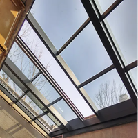 Sistema de Techo Americano Moderno, Ventana de Techo Automática para RV, Ventana Corredera de Aluminio Inteligente, Doble Vidrio Templado, para Villa o Sótano