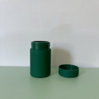 Conteneur hermétique pour protéines en poudre, vert, sans BPA, qualité alimentaire, 1 kg/1000 ml, pot cylindrique en HDPE, cuillère doseuse, marque GW, impression sérigraphique, pour la salle de sport