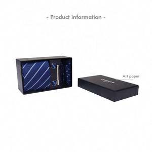 Ensemble de cravates recyclables imprimé personnalisé de haute qualité boîte-cadeau avec gaufrage disparaissant stratification mate revêtement UV en gros - Product Image 6