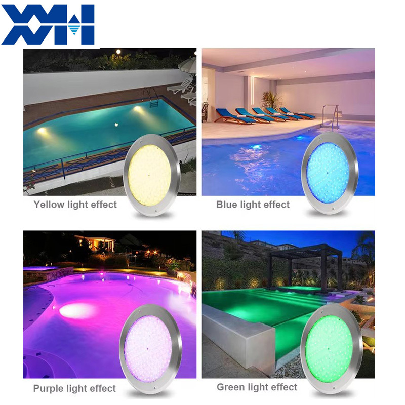 Ip68 Waterproof 316 Stainless Steel 8mm 100% Resin Filled RGB Warm White LED Swimming Pool Light 12V for Landscape Hotels Boats