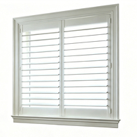 Persianas de Madera Hechas a Medida, Técnica Simple, Diseño Art Deco, Ventana Francesa, Colores Personalizados, Alta Calidad, Sala de Estar