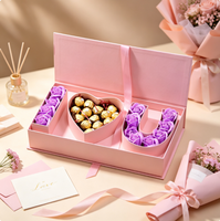 Boîte Cadeau de Chocolats Faits Main de Luxe en Gros, Personnalisée, en Carton Gris Verni, Recyclable, Rigide, avec Fermeture Magnétique, pour Bonbons de la Saint-Valentin