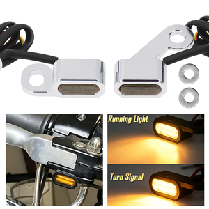 Mini Luces LED de Señal de Giro y Freno para Motocicleta Harley Fat Boy Dyna Road King Touring Softail Sportster 883, Indicador Modificado - Product Image 3