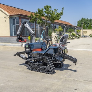 New <b>Ride</b>-<b>on</b> Mini Tracked Tractor Tiller Rotary Agricultural with <b>Digger</b> Function - Product Image 2