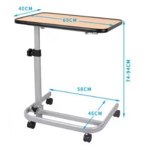 High Quality Medical Mobile Table With Wheels, Bedside Table Can Enhance Hospital Nursing Bed and Dining Table - Product Image 6