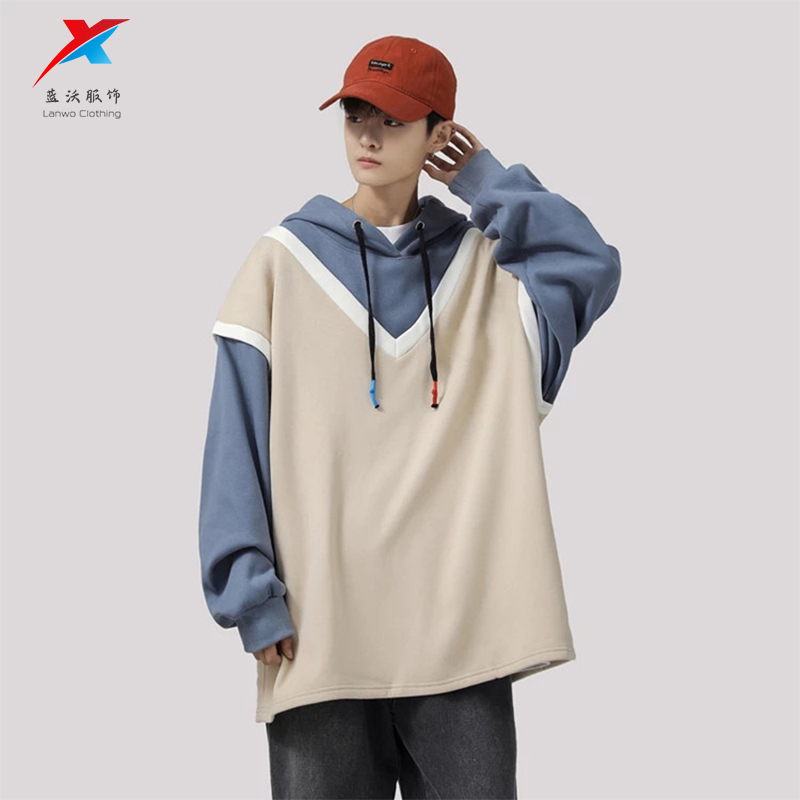 2021 Spring Sport 100% Cotton Custom Fashion Cotton Patchwork Hoodies
