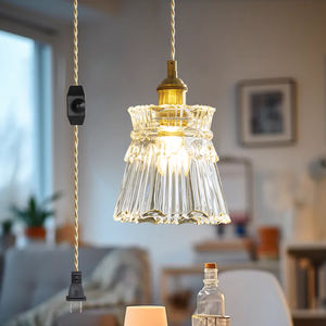 Petite suspension décorative Luminaires de luxe en verre transparent ArtDecor Éclairage intérieur pour la maison, le salon et la chambre à coucher - Product Image 6