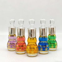 Flacon en verre en forme de gourde de 12 ml, élégant et portable, à haute étanchéité, pour parfums et huiles essentielles