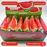 PU Watermeloen Squishy Speelgoed Bijtbaar Langzaam Opkomende Fruitvormige Stressverlichtende Speelgoed
