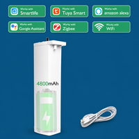 Motor para Cortinas Eléctricas Tuya ZigBee, Alimentado por Batería de 4800mAh, Ultra Silencioso, Control Inteligente por Aplicación, Control por Voz con Alexa y Google Home