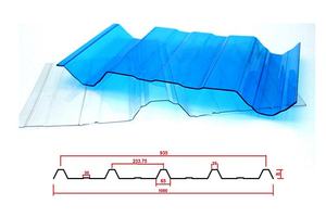 Hoja de perfil ondulado de lámina corrugada de policarbonato con protección UV para techos - Product Image 6
