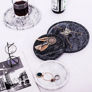 Bán Buôn Cổ Điển Đá Phục Vụ Tấm Vòng Catchall Lưu Trữ Khay Nhà Phòng Khách Trang Trí Nội Thất Bằng Đá Cẩm Thạch Trang Sức Hiển Thị Khay - Product Image 3