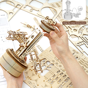Kit de modèle de tour de contrôle aérien Robotime <span class=keywords><strong>Rokr</strong></span> AMK41 avec certificat CE, jouet à assembler, puzzles en bois 3D - Product Image 3