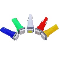 Ampoule LED T5 1SMD 5050, lumières intérieures de voiture, indicateur de réchauffement du tableau de bord, lampe dôme pour Instrument automatique, vente en gros