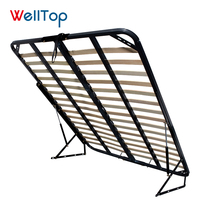 Offre Spéciale moderne pliable en métal pliant latte en bois cadre de lit Queen Designs VT-14.010