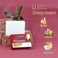 Savon nettoyant hydratant naturel fait à la main à l'huile d'olive et à la glycérine avec des huiles essentielles pour les mains, le visage et le corps 100g