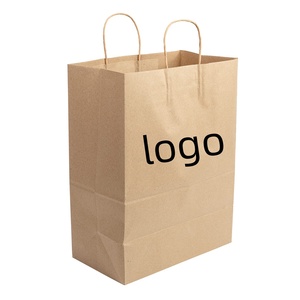 Factory Price Recyclable Printed logo Retail Gift Tote Paper <b>Bag</b> Custom Brown White Colorful Kraft Paper <b>Bag</b> with Twist Handle - Product Image 1