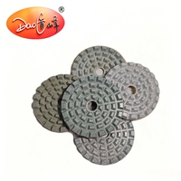 Pads de polissage diamantés Daofeng 4 pouces, épaisseur 6 mm, pour granit, béton, marbre, carrelage, à utiliser avec une ponceuse ou une polisseuse de sol.