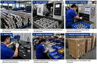 Poulie de distribution HTD8M, pas de 8 mm, usinage CNC de précision, acier allié haute précision, avec gorge de clavette, OEM pour machine d'emballage