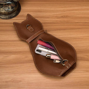 <b>Cat</b>-shaped retro crossbody bag, unisex zippered <b>backpack</b>, chest bag, shoulder bag, phone pouch for summer. - Product Image 1