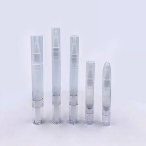 Customized Box Plastic Reusable 3ml Transparent Twist Pens Empty Nail <b>Oil</b> Cosmetic Pen With Brush Tip - Product Image 4