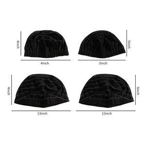 Bonnet dôme élastique extensible 4x4 5x5 13x4, doux <span class=keywords><strong>pour</strong></span> la peau, respirant, noir, <span class=keywords><strong>pour</strong></span> la confection <span class=keywords><strong>de</strong></span> perruques, <span class=keywords><strong>filet</strong></span> à perruque en maille respirant <span class=keywords><strong>pour</strong></span> la couture - Product Image 3