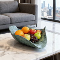Plateau à fruits en marbre naturel de forme irrégulière poli moderne de haute qualité pour le salon et la cuisine