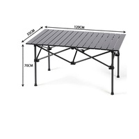 Ensemble de table de pique-nique pliable en aluminium portable pour le camping, multifonctionnel, grand barbecue en plein air, fournitures de pique-nique