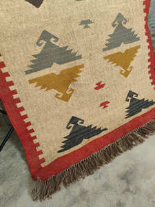 Kilim Style Tribal Handwoven Wool Jute Runner <b>Rug</b> Geometric <b>Boho</b> Farmhouse Carpet for Hallway Entryway Living Room Floor Decor - Product Image 5