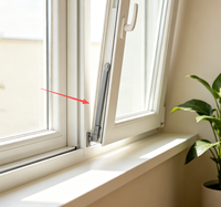 Bisagra de Acero Inoxidable para Ventana Abatible con Brazo de Fricción Hidráulico de Fácil Instalación para Ventanas Colgantes Exteriores