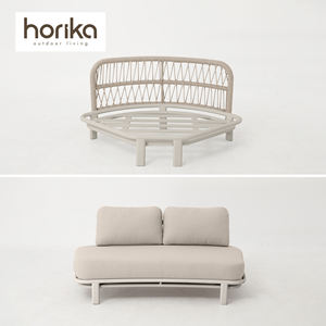 Resorts Buiten Sectionele Bank Patio Meubilair Hotel Achtertuin Terras Aluminium Outdoor Hoek Lounge Sofa Set Waterdicht - Product Image 3