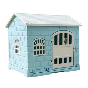 Indoor And Outdoor Easy To Assemble Plastic Dog House With Toilet And No Toilet