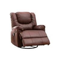 Fauteuil inclinable électrique multifonctionnel en cuir synthétique de haute qualité avec fonction massage