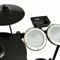 Batterie électronique portable pliable en métal à double couche, avec cinq fûts, trois cymbales et un caisson de rythme à double zone, pour la musique