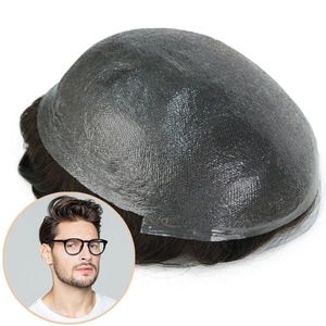 Prótesis Capilares Ultrafinas de 0.02mm y 0.03mm con Base Invisible de PU y Poliuretano, Súper Finas de 0.02mm, con Cabello Humano para <span class=keywords><strong>Hombre</strong></span> y Cabello <span class=keywords><strong>Gris</strong></span> - Product Image 1