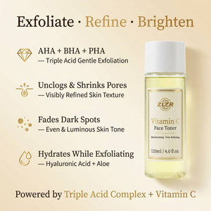 โทนเนอร์ AHA BHA วิตามินซี 120 มล. กรดไกลโคลิก กรดซาลิไซลิก ผลัดเซลล์ผิว กระชับรูขุมขน ผิวกระจ่างใส - Product Image 1