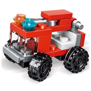 Set blok bangunan mobil balap, set mainan Puzzle Model blok edukasi mobil untuk anak-anak dewasa